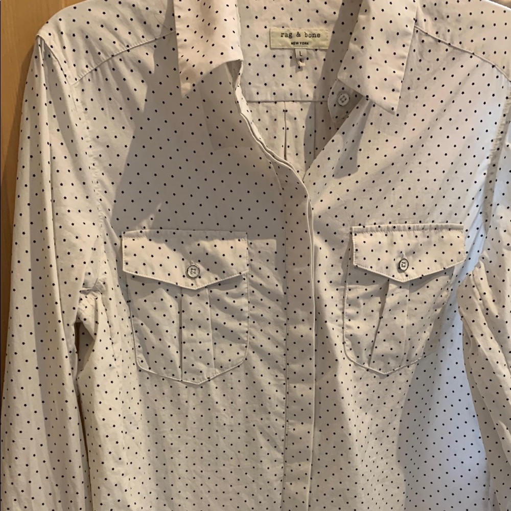 Rag and Bone Button Up Shirt. Stars.
